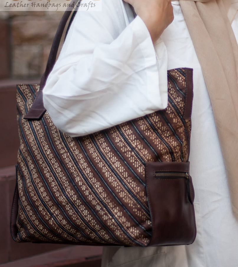 Leather Bag Batik Brown