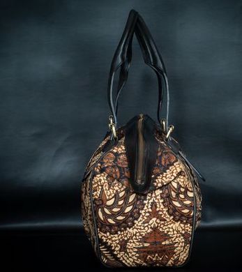 Batik Leather Bag, Brown High Quality