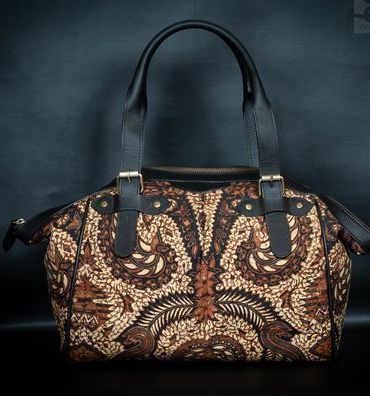 Batik Leather Bag, Brown High Quality