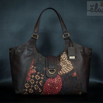 Batik Leather Bag, Leather Vintage Batik Bag, High Quality