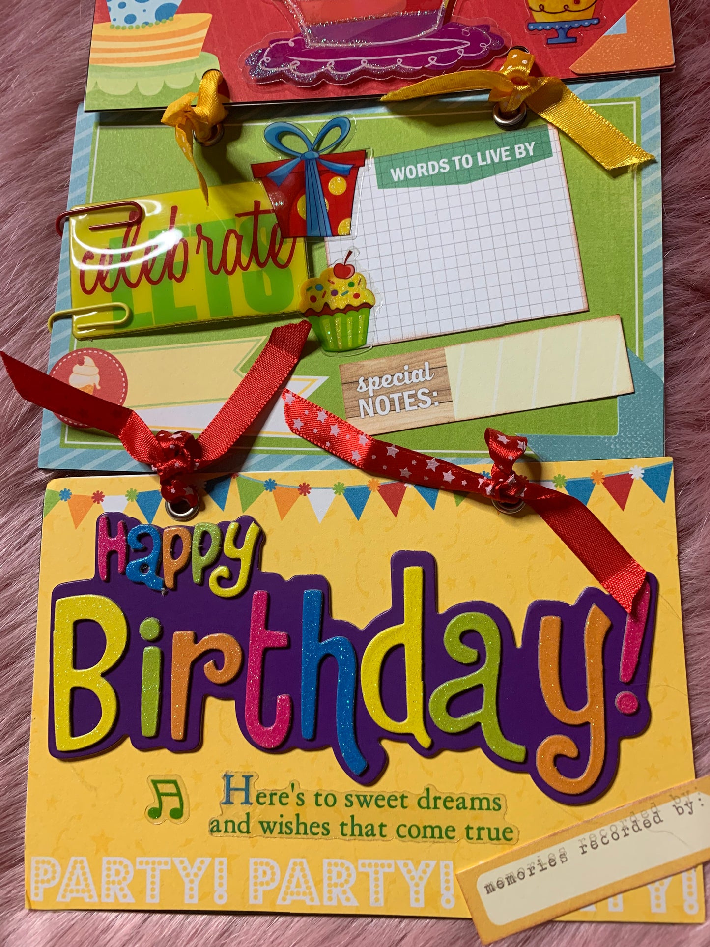 Birthday Card Handmade Cute Colourful