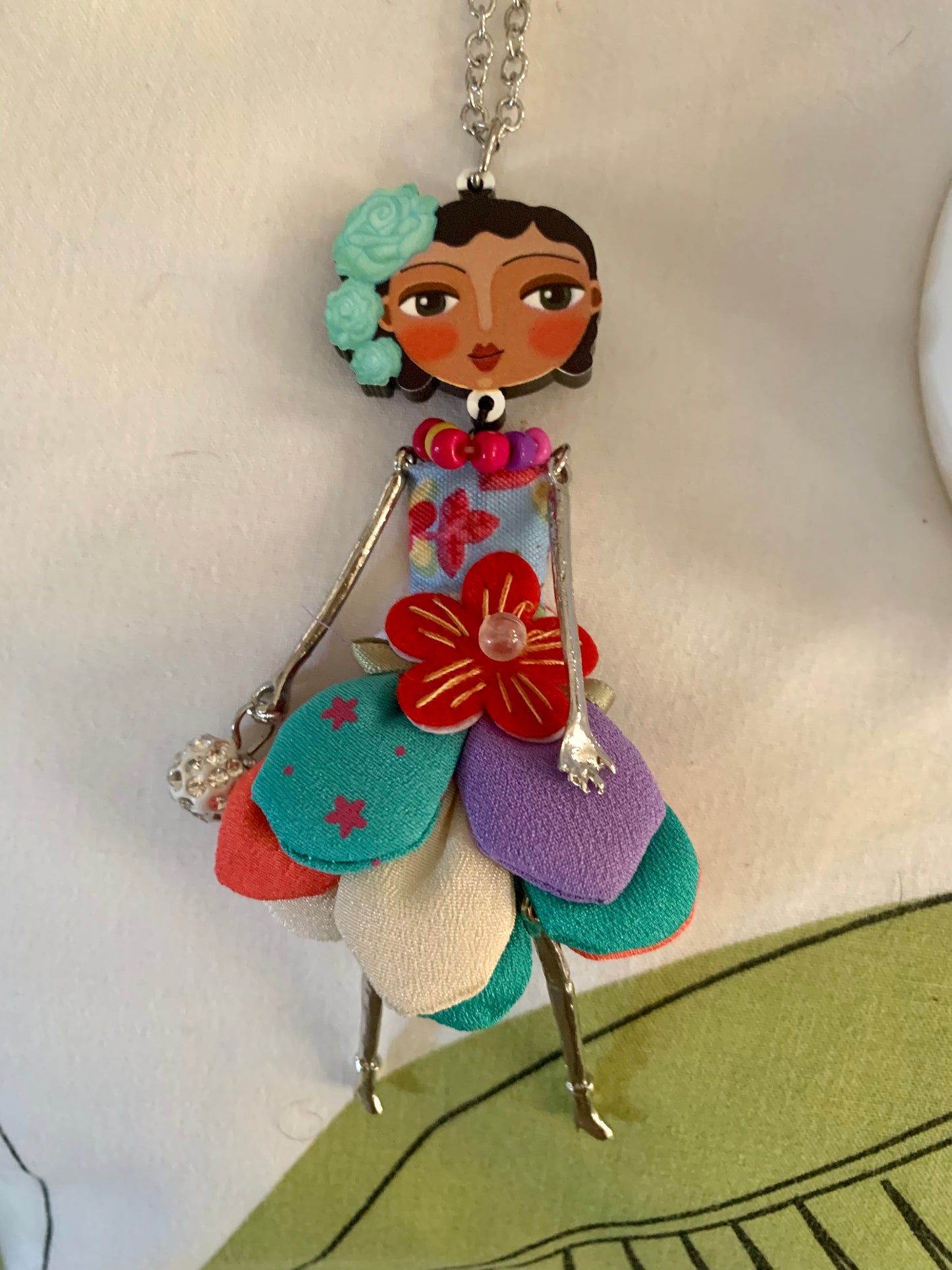 Necklace Doll Dress handmade