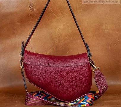 Leather Bag Sling Red High Quality