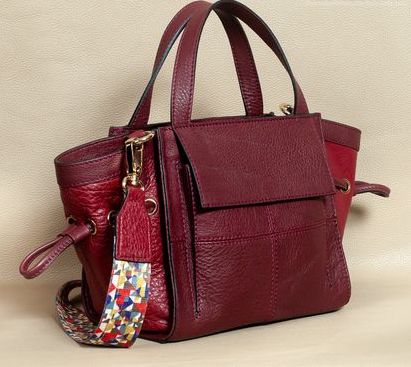 Leather Bag Dark Red High Quality