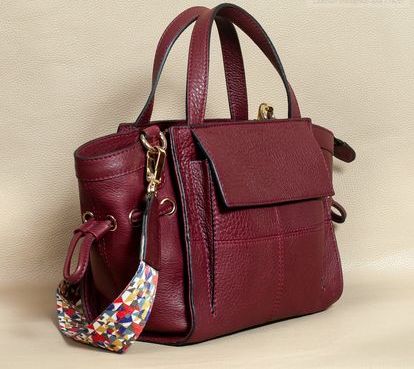 Leather Bag Dark Red High Quality