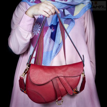 Leather Bag Sling Red High Quality