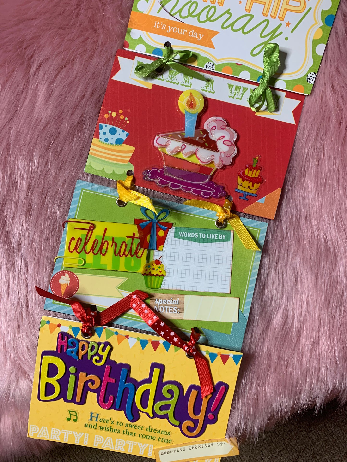 Birthday Card Handmade Cute Colourful