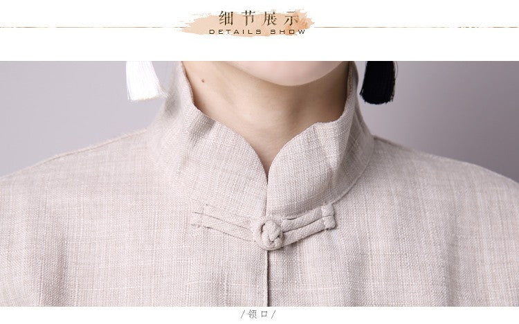 Long-sleeved cotton literary retro Slim Short Jacket