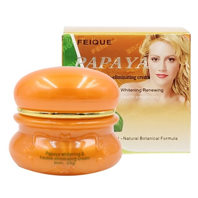 Papaya Whitening Day And Night Cream Anti Freckle Face Cream Improve Dark Skin Refreshing Face Skin 2pcs/set