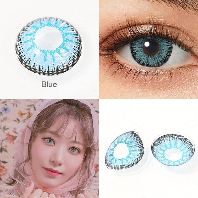 Colored Cosplay Contacts 1 Pair Contact Lenses Red Brown Gray Blue Pink Lenses For Eyes Beauty Pupilentes Color Contacts Lens