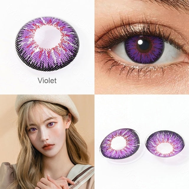 Colored Cosplay Contacts 1 Pair Contact Lenses Red Brown Gray Blue Pink Lenses For Eyes Beauty Pupilentes Color Contacts Lens