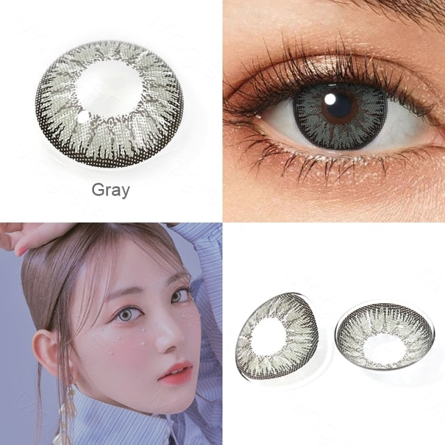 Colored Cosplay Contacts 1 Pair Contact Lenses Red Brown Gray Blue Pink Lenses For Eyes Beauty Pupilentes Color Contacts Lens