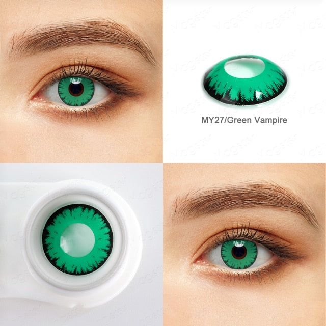 Colored Cosplay Contacts 1 Pair Contact Lenses Red Brown Gray Blue Pink Lenses For Eyes Beauty Pupilentes Color Contacts Lens